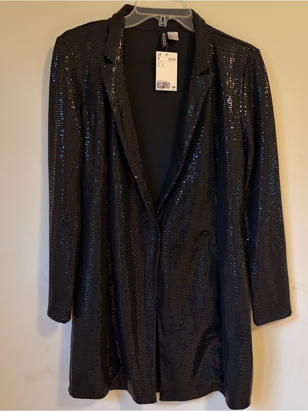 H&M Black Sequin Blazer Jacket